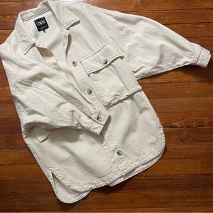 ZARA OVERSIZED DENIM SHACKET